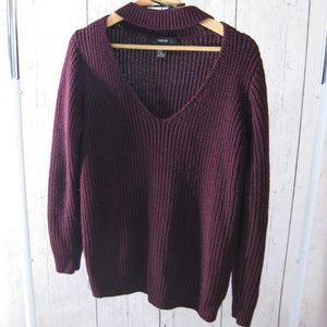 Forever 21 Knit Sweater with Choker